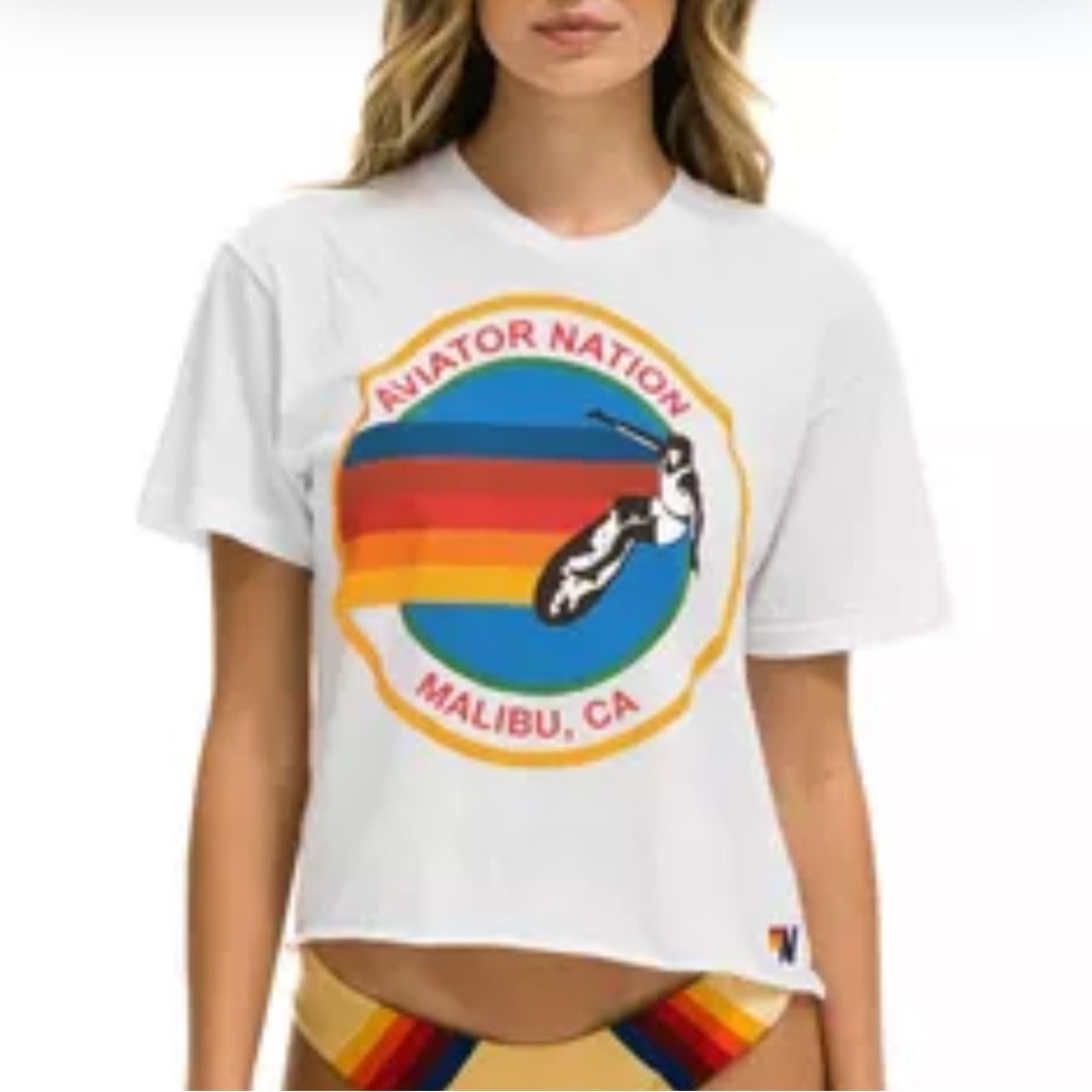 Aviator Nation Venice Surf Boyfriend Tee